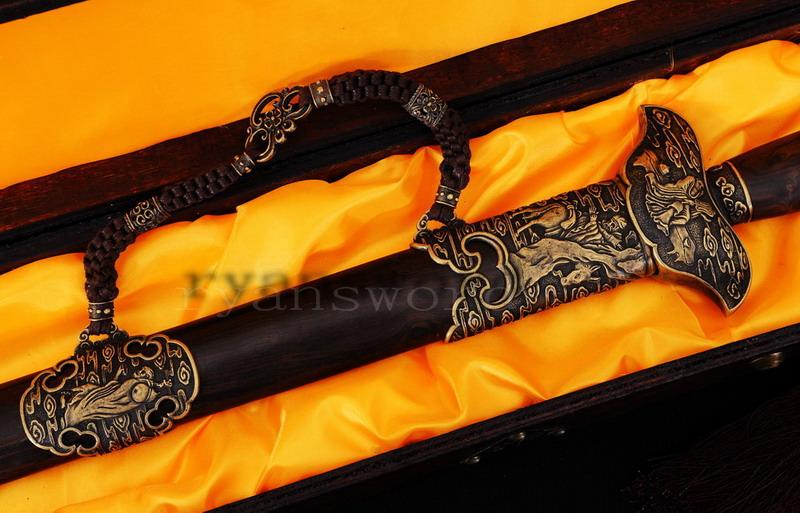 High Quality Handmade Razor Sharp Folded Steel Clay Tempered Abrasive Blade Chinese Sword