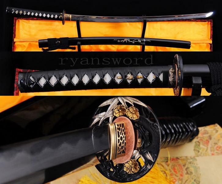 High Quality Shihuzume Clay Tempered Abrasive Shell Saya Japanese Samurai Katana Sword