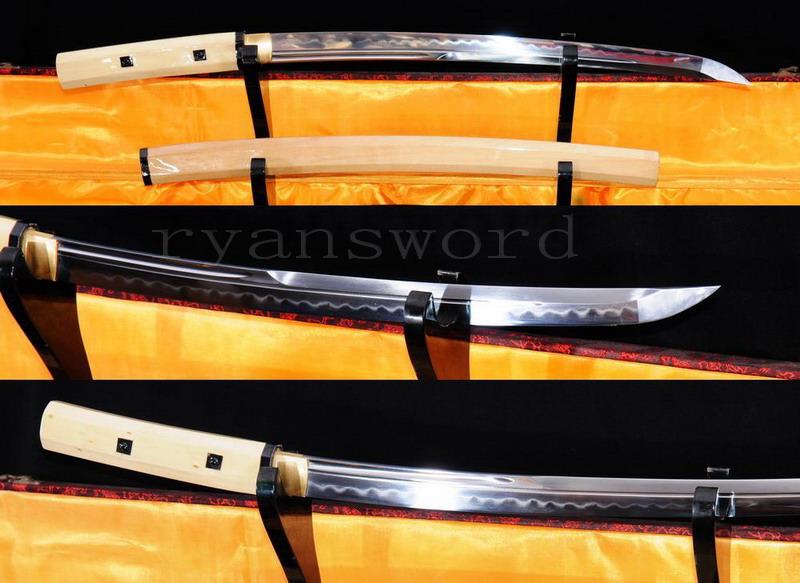 High Quality Honsanmai Clay Tempered Japanese Samurai Shirasaya Wakizashi Sword