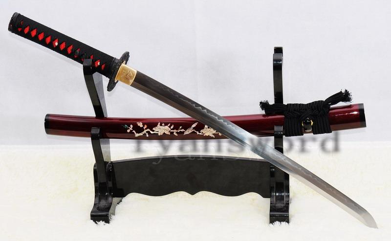 Hand Forged Maru Clay Tempered Shell Saya Japanese Samurai Wakizashi Sword